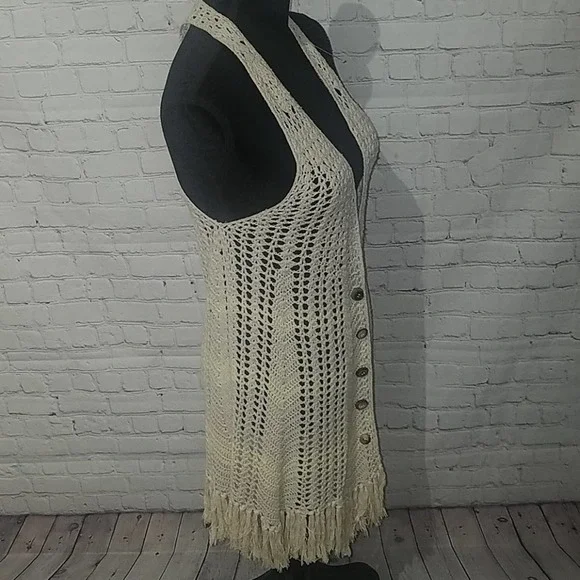 FREE PEOPLE Bohemian sz small sweater wrap, $88 - Picture 2 of 6